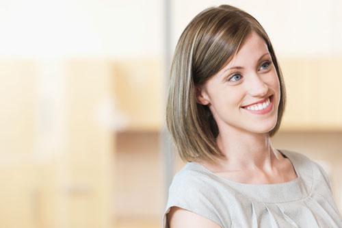 Happy Woman in the Workplace