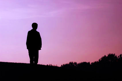 Hill at Sunset: Contemplation