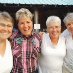 Vicki Purslow, Suzanne Willow, Lanita Witt, and Chris Cook at Willow-Witt Ranch