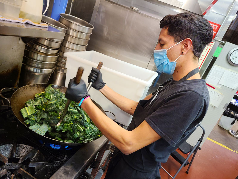 Ashland Food Co-op Kitchen Employee Cooking Food