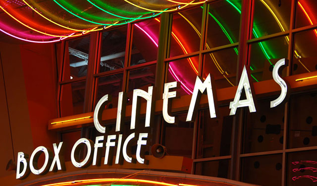 Cinema Box Office Sign Marquee